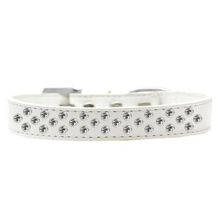UNCONDITIONAL LOVE Sprinkles Clear Crystals Dog CollarWhite Size 12 UN906159